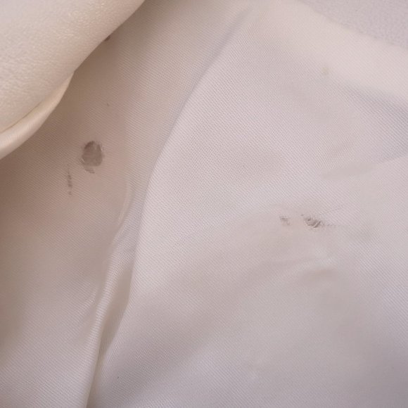 Danier Leather Ladies Off White Motto Style Leather Jacket - Picture 9 of 16